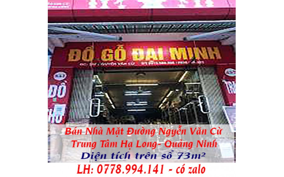 Chính Chủ Bán Nhà Mặt Đường Ngyễn Văn Cừ Trung Tâm Hạ Long- Quảng Ninh