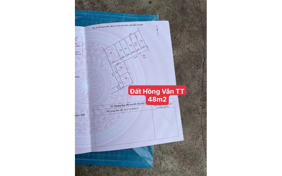 CHỈ HƠN 1 TỶ SỞ HỮU NGAY ĐẤT ĐÃ CÓ SỔ HỒNG VÂN - THƯỜNG TÍN