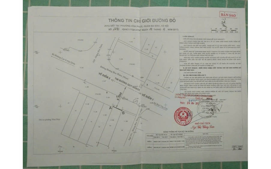 Chính chủ cần bán Nhà phố mặt đường Hoàng Hoa Thám 53,3m. Không quy hoạch