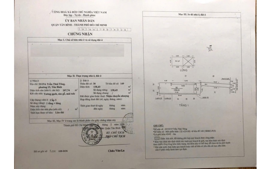 Hạ giá 500tr nhà P15 Tân Bình 139m2 giá 8,1 tỷ.