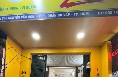 CHO THUÊ NHÀ 2 TẦNG, 68,4M2, KINH DOANH MẶT TIỀN - 248 NGUYỄN VĂN NGHI, P.7, Q.GÒ VẤP, HCM