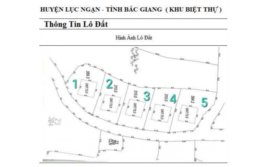 Mở bán 5 lô  biệt thự F0 tại Kiên Thành- Lục Ngạn -Bắc Giang.