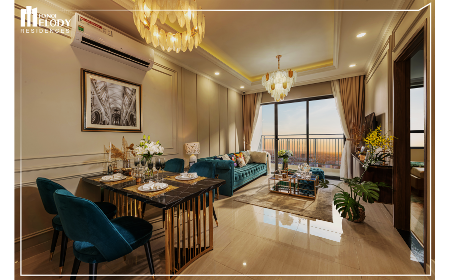 Căn hộ chung cư 2PN Quận Hoàng Mai với nhiều chính sách ưu đãi từ CĐT dự án Hanoi Melody Residences.