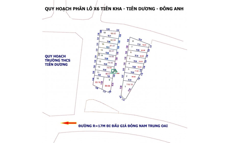 Bán Đất Đấu Giá X6 Tiên Kha Tiên Dương Đông Anh -2 mặt đường