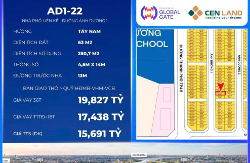 Liền kề rẻ nhất chỉ 15,6 VINHOMES CỔ LOA