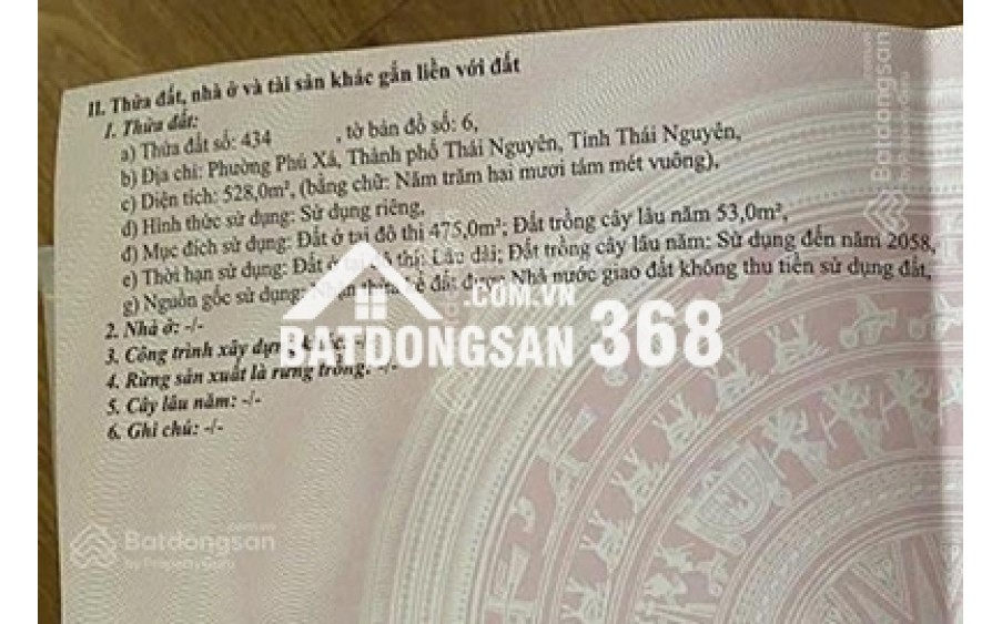 BÁN ĐẤT TẶNG NHÀ SHR NGAY ĐƯỜNG 3/2-THÁI NGUYÊN.