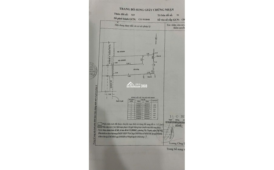 GẦN LÊ TRỌNG TẤN DT: 116m2 - HẺM  XE HƠI - PHÙ HỢP XÂY CHDV.