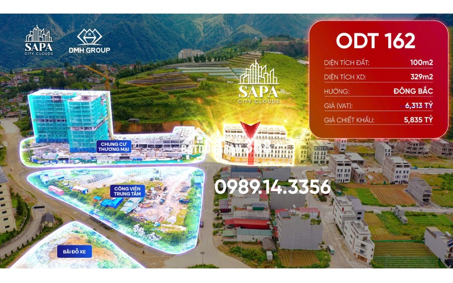 Bán căn liền kề xây sẵn 4 tầng đường T9 KĐT Tây Bắc - Sapa. Giá chỉ 5,8 tỷ cả nhà và đất