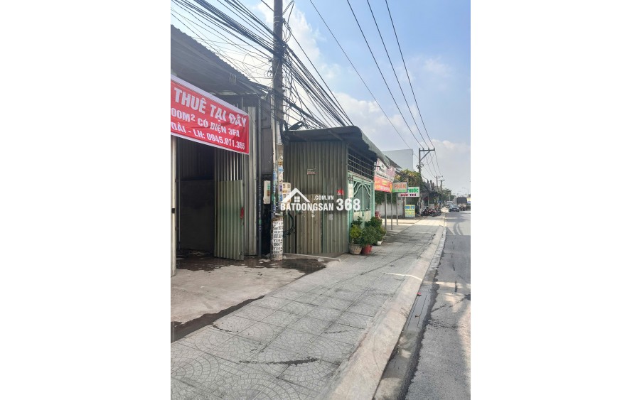 Cho thuê nhà xưởng 211m2 mặt tiền đường Trần Quang Diệu Dĩ An BD