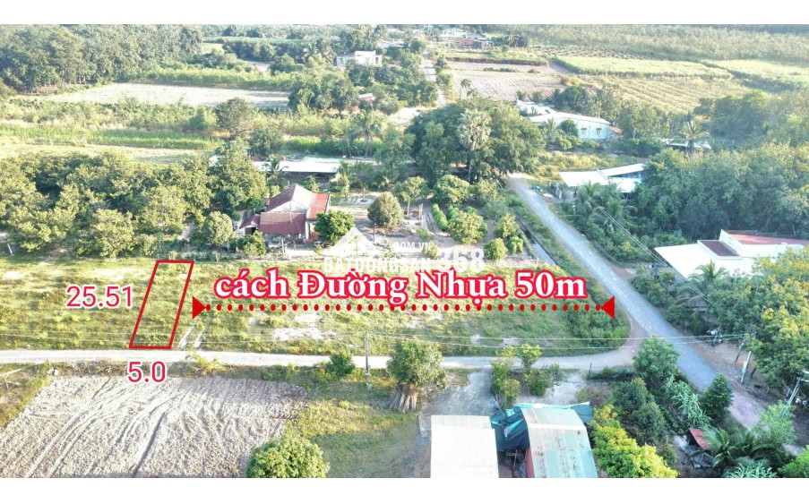 Cho thuê đất thổ cư 126.9m² tại ấp Bến Cừ – xã Ninh Điền, Châu Thành, Tây Ninh