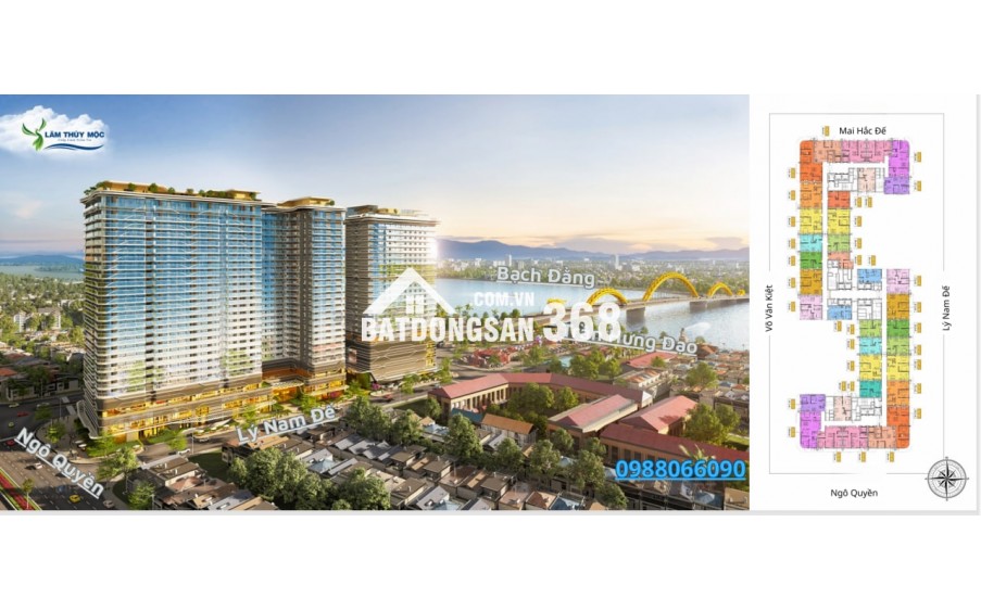 chào bán Căn Hộ trên Đầu Cầu Rồng Đà Nẵng - Legend City