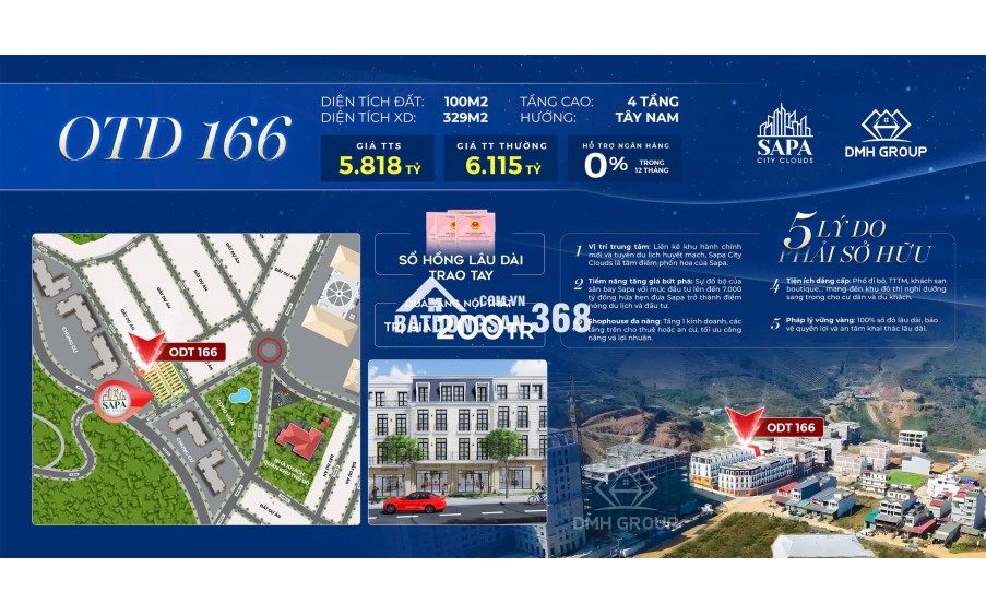 Cơ hội cuối cùng cho nhà đầu tư Liền kề, Shophouse lâu dài tại Sapa.