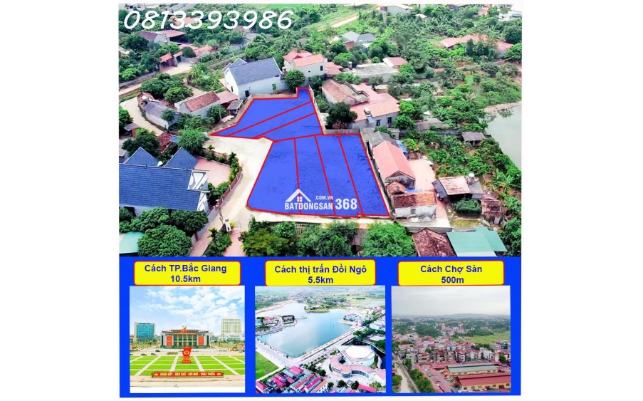 *********** Lô đất 2 mặt tiền siêu đẹp tại Thị Trấn Phương Sơn Lục Nam Bg ********