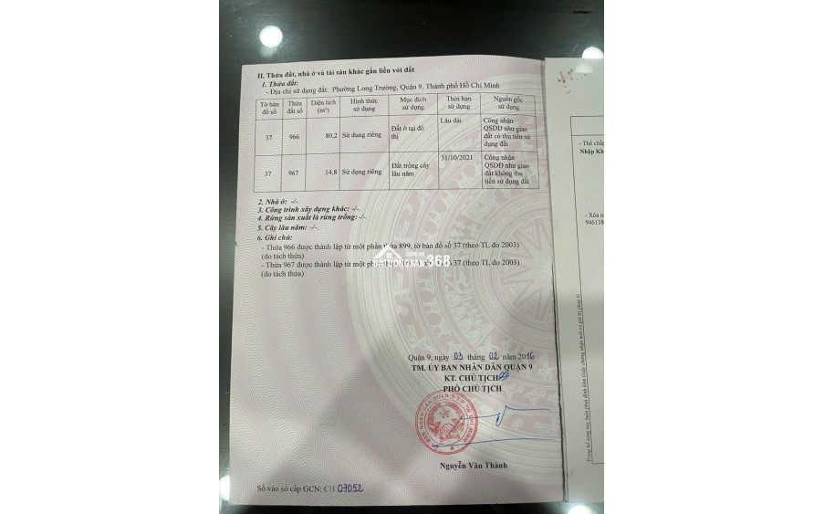 BÁN GẤP LÔ ĐẤT ĐẸP, VỊ TRÍ ĐẮC ĐỊA TẠI LONG TRƯỜNG, TP. THỦ ĐỨC – GIÁ CHỈ 7.2 TỶ!