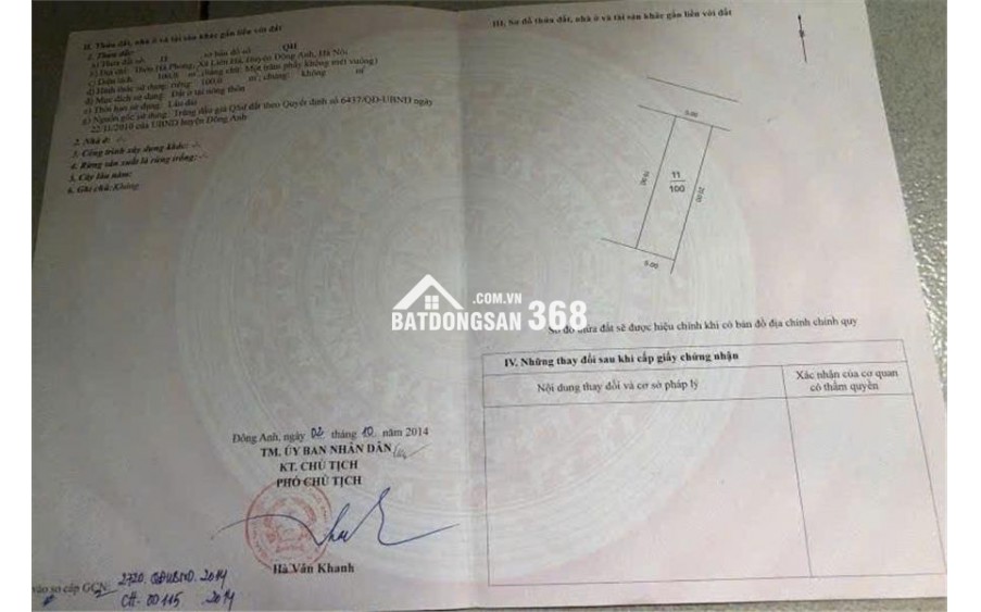 Chính chủ gửi bán đất đấu giá X4 Hà Phong, Liên Hà, Đông Anh giá chỉ 86 triệu 1 mét rẻ hơn thị trường 7 giá