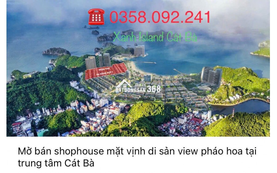 Mở Bán 225 Căn Thấp Tầng Shophouse Thương Mại Tại Dự án Xanh Island Trung Tâm Vịnh Cát Bà.