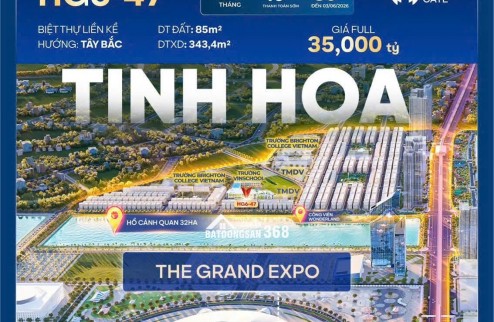 Sở hữu ngay siêu phẩm biệt thự HG6-4x 
vinhomes cổ loa