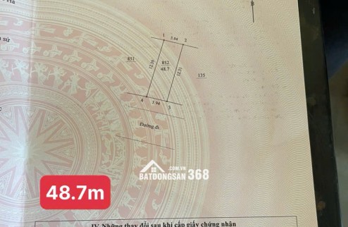 Bán lô đất dịch vụ 48.7m khu 25ha Vân Canh, gần công viên lớn siêu đẹp, giá tốt
