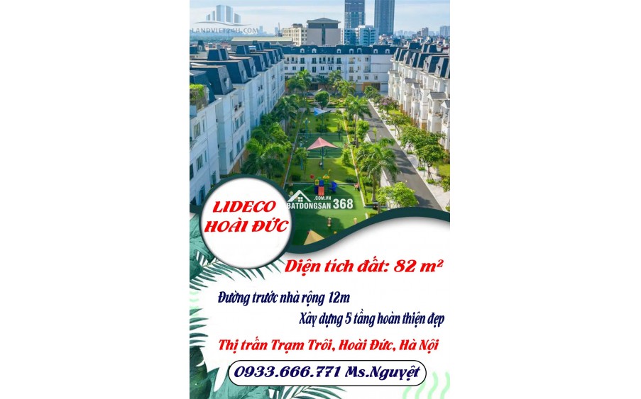 BÁN NHÀ RẺ , ĐẸP NHẤT KHU LIDECO – HOÀI ĐỨC: 5 TẦNG HOÀN THIỆN – Ở NGAY – MẶT TIỀN 7M