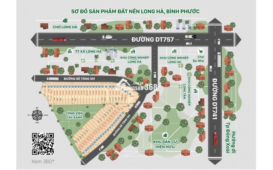 Đất nền thổ cư Phú Riềng, Bình Phước, 298 triệu 200m2 sổ sẵn, ngay 3 KCN 500ha