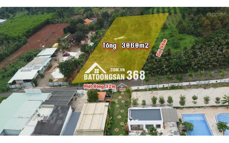 Bán lô đất lớn Suối Nghệ, 3059m² có thổ cư, cách KCN chỉ 2km, đầu tư sinh lời