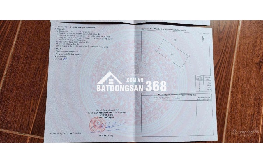 Đất đẹp giá tốt Đồng Nai TL765 Cẩm Mỹ, gần chợ, hướng Đông Nam mát mẻ quanh năm