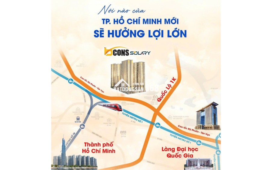 Sở hữu căn hộ Bcons Solary từ 225 triệu – Dự án cuối cùng giá dưới 40tr/m2 tại Dĩ An!