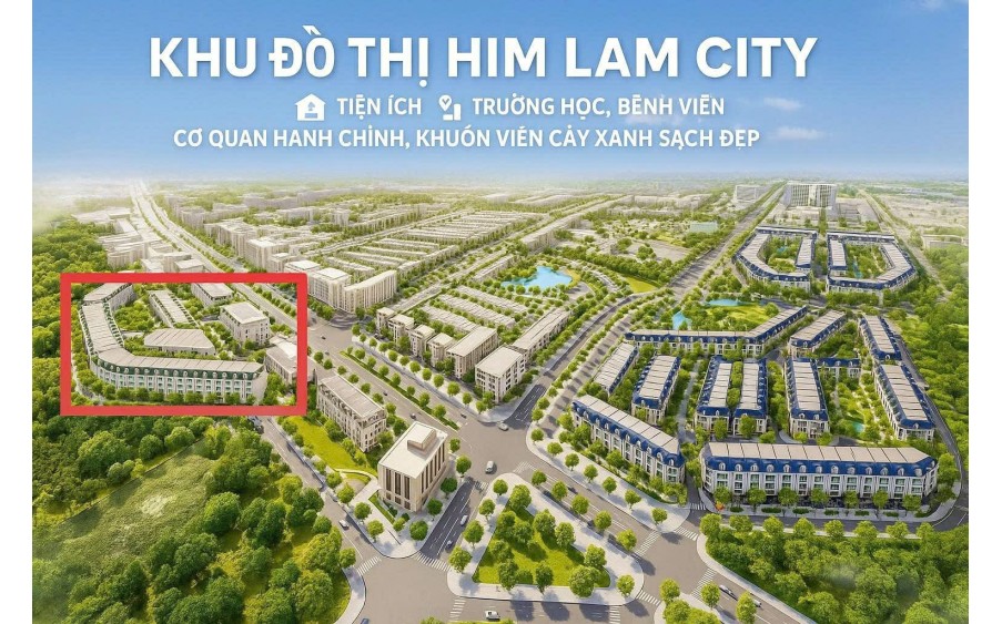 Bán đất khi đô thị mới him lam trục 60m