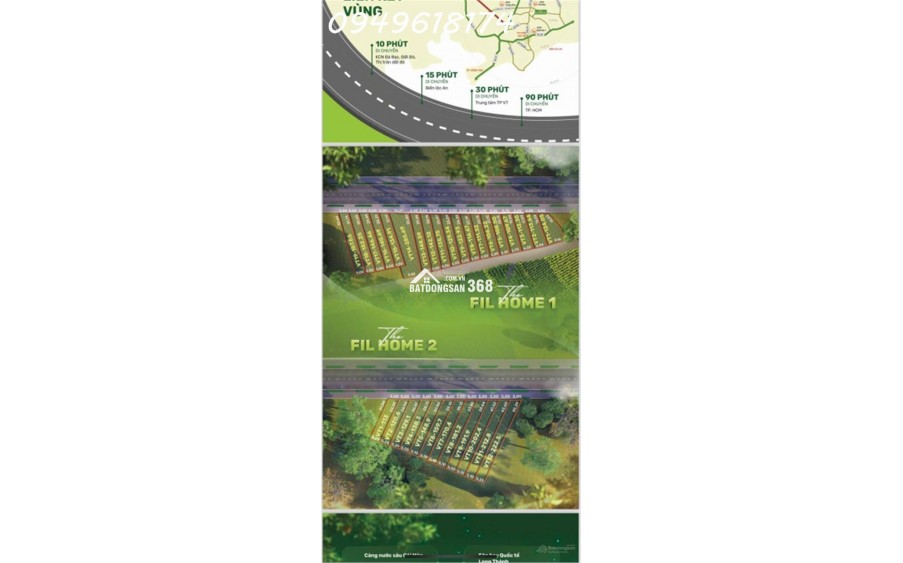 Đất mặt tiền Long Tân view mặt tiền đường lớn 12m, gần khu công nghiệp Đá Bạc, 300TR