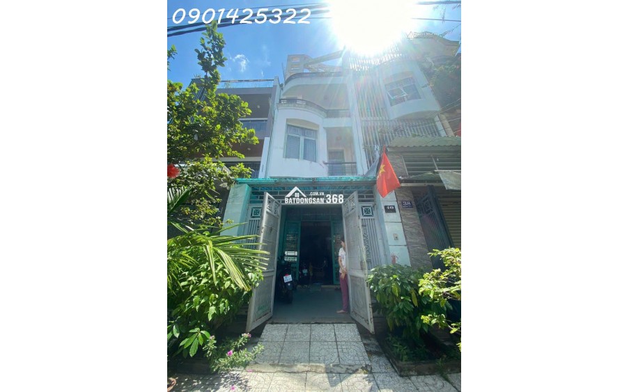 BÁN NHÀ 4 TẦNG, 72M2, NGÕ CHU VĂN AN, P.26, BÌNH THẠNH, 12.5 TỶ, SỔ HỒNG