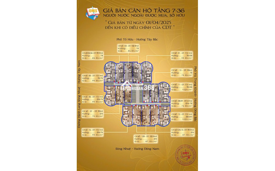 Mở bán căn hộ cao cấp tại chung cư QMS TOP TOWER - TÓ HỮU