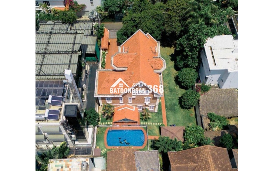 Bán BiệtThự Mặt Tiền Đường Số 6 – Gần Trần Ngọc Diện, Thảo Điền, Quận 2 – 725.3m², 3 Tầng, Sân Vườn & Hồ Bơi – Giá 120 Tỷ TL