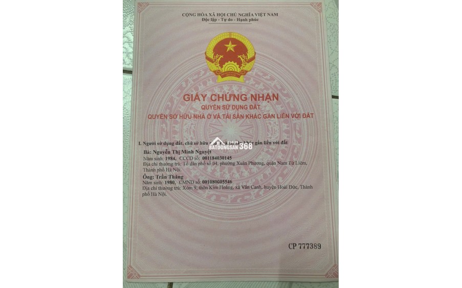 BÁN NHÀ RẺ , ĐẸP NHẤT KHU LIDECO – HOÀI ĐỨC: 5 TẦNG HOÀN THIỆN – Ở NGAY – MẶT TIỀN 7M