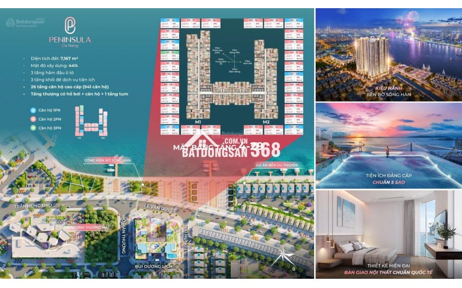 ở Hữu Căn Hộ Peninsula View Sông Hàn – Full Nội Thất - Ưu Đãi Chiết Khấu 11%