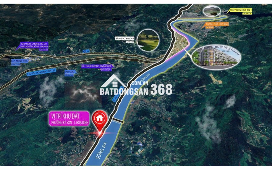 SIÊU PHẨM VIEW SÔNG ĐÀ - XÃ HỢP THÀNH - THÀNH PHỐ HÒA BÌNH – 2 MẶT TIỀN