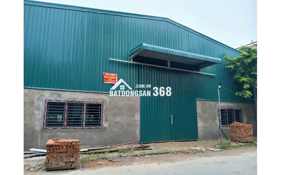 Cho thuê kho xưởng tạiTừ Sơn, Bắc Ninh diện tích 600m2 kết cấu Zamin mới 100%