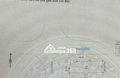 Bán lô đất 2 mặt tiền ở Hoà Xuân, Q.Cẩm Lệ, TP. Đà Nẵng