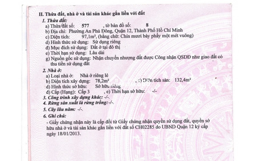 Chính chủ cần bán! Nhà 6PN An Phú Đông, Quận 12, DT 97m2, Cách QL1a 150m, giá TL