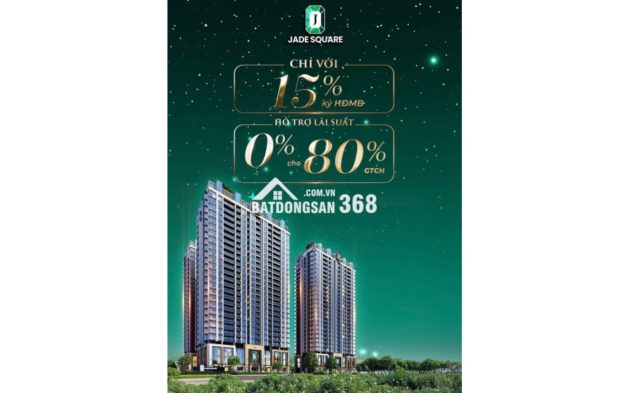 Jade Square – Căn hộ cao cấp Tây Hồ Tây – Từ 100Tr/m² – CK tới 9%