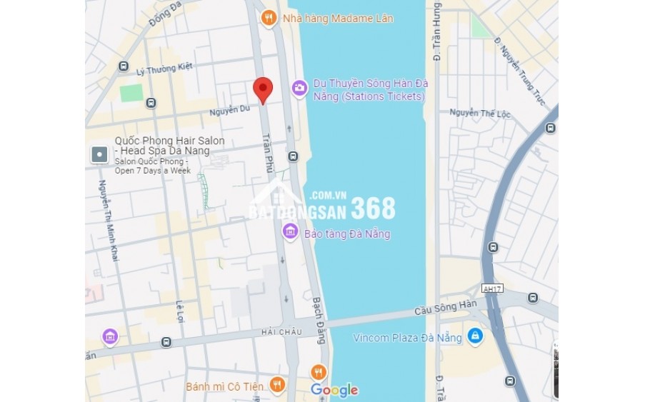  Đất kiệt thẳng 30m ra MT Nguyễn Du, gần Trần Phú, đi bộ ra Bạch Đằng, 72m2, ngang 6.5m