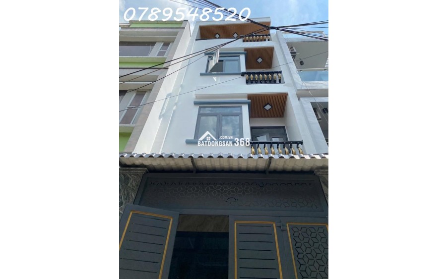 BÁN NHÀ 4 TẦNG MỚI – HẺM XE HƠI THÔNG – GẦN LÊ VĂN QUỚI – GIÁ HƠN 6 TỶ