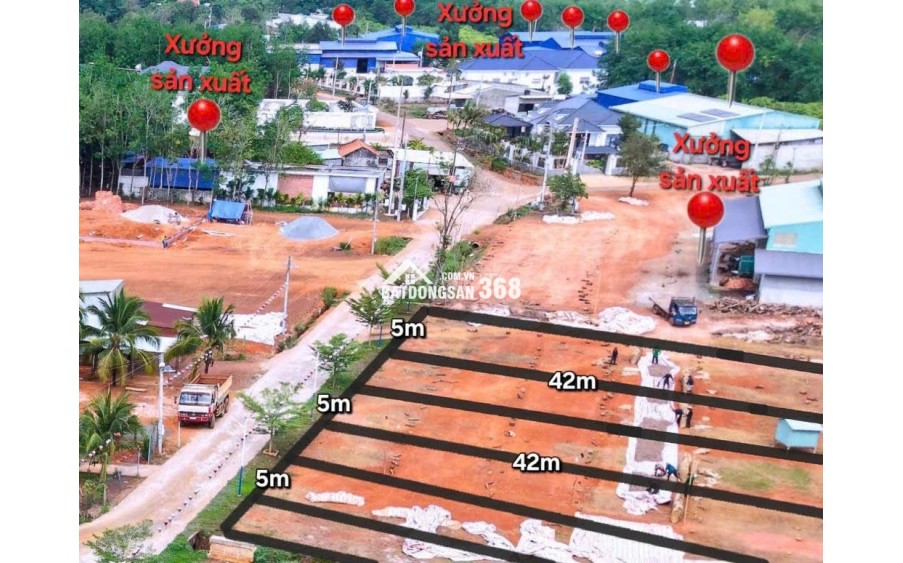 395TR sở hữu lô đất thổ cư 200m² ngay KCN 2.000ha, đường 8m