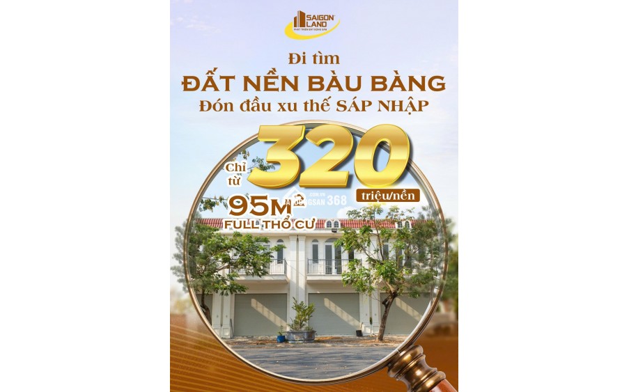 Chỉ từ 320 TRIỆU – Sở hữu ngay đất full thổ cư 95m²!