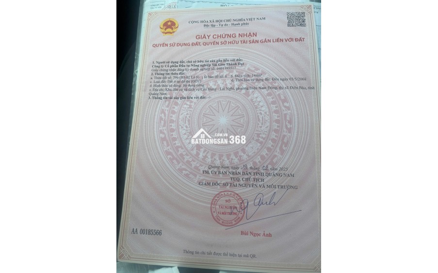 TÌM ĐẦU RA ĐẤT NỀN GẦN PHỐ CỔ HỘI AN, GẦN BIỂN, ĐƯỜNG 10M5, GIÁ CHỈ 16,2 TRIỆU/M2?