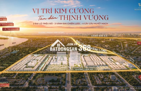 Vinhomes Wonder City - Đan Phượng. -Quỹ Căn Đẹp Giá Tốt Từ Chủ Đầu Tư
