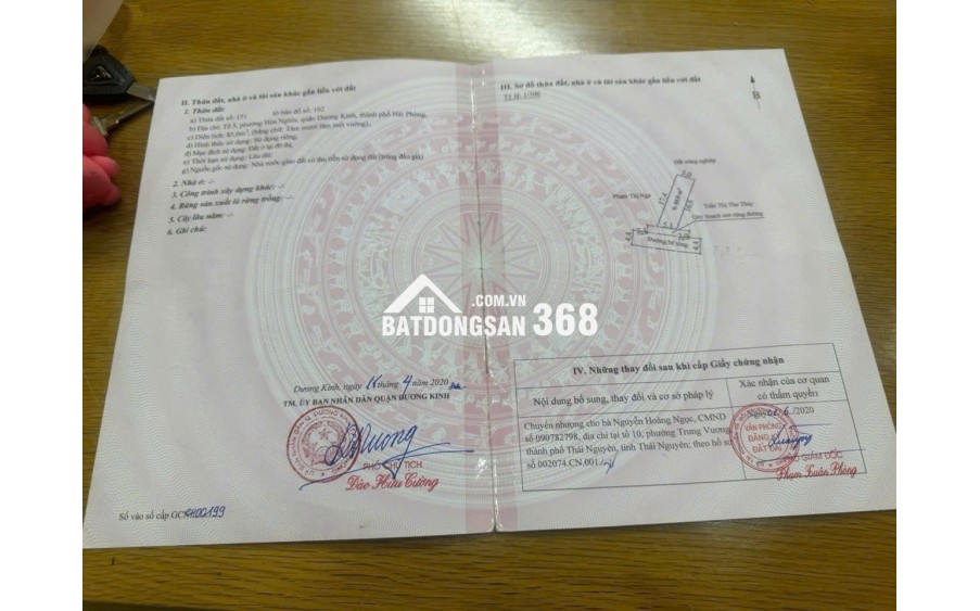 Bán đất mặt đường Nhà Mạc, Hòa Nghĩa, Dương Kinh