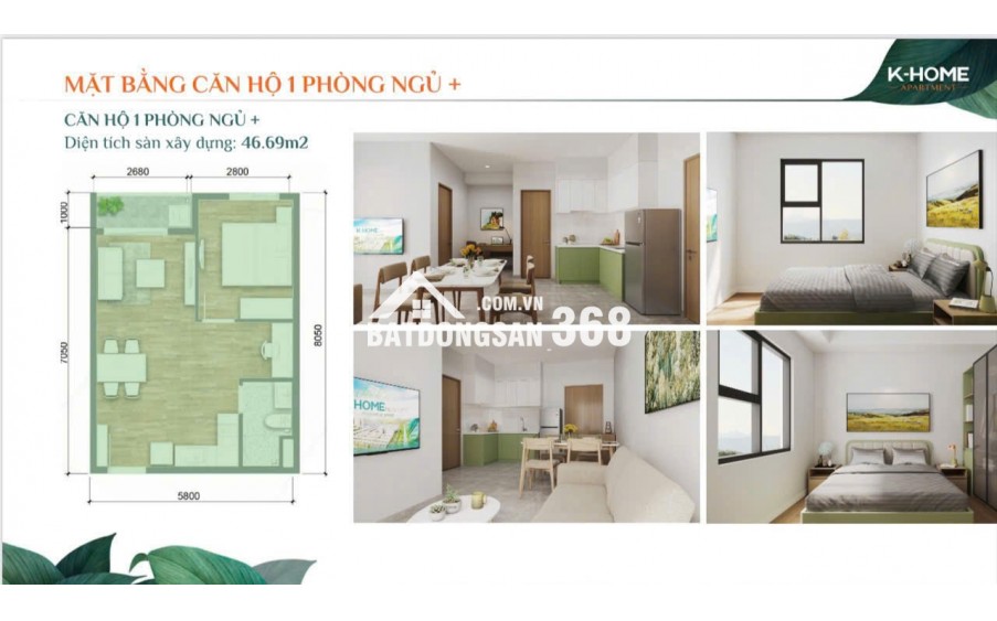 CĂN HỘ K-HOME NẰM NGAY TRUNG TÂM HÀNH CHÍNH BÌNH DƯƠNG, CHỈ 798TR/ CĂN 1PN - THANH THOÁN ĐƠN GIẢN, PHÁP LÝ RÕ RÀNG