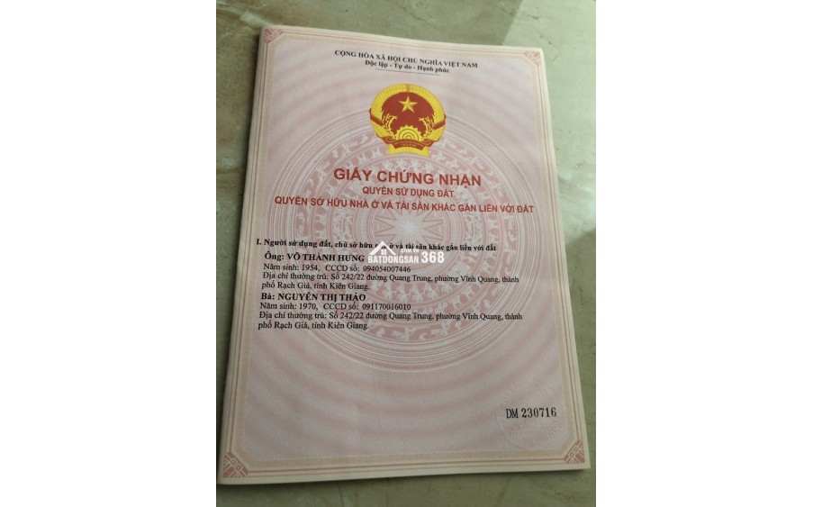 CHÍNH CHỦ CẦN BÁN NHÀ HẺM 242 QUANG TRUNG GẦN TRUNG TÂM THƯƠNG MẠI 30/4