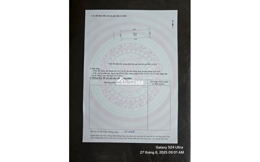  Bán 72m cửa hàng mới thị trấn Đông Anh(cũ) -  Nhỉnh 7 tỷ