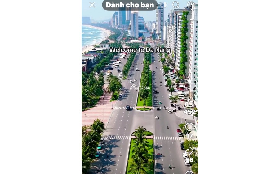 + Bán đất 312m2, mặt tiền đường 7,5m, giao với Hồ Xuân Hương, đi bộ 5ph tới bãi tắm mỹ khê.